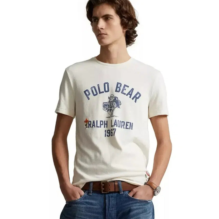 [BUNJANG] Polo Ralph Lauren Bear Print Short Sleeve T-Shirt / 폴로랄프로렌 베어 프린팅 반팔