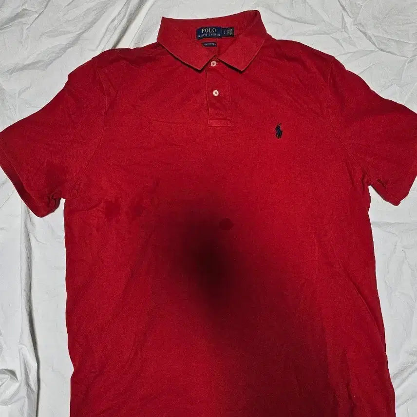 [BUNJANG] Polo Ralph Lauren PK T-shirt Red L / 폴로랄프로렌 PK티 카라티 카라티셔츠 레드 L