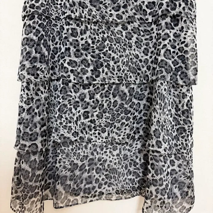 [BUNJANG] Ragello Leopard Pattern Chiffon Midi Dress / RAGELLO 캉캉 쉬폰원피스