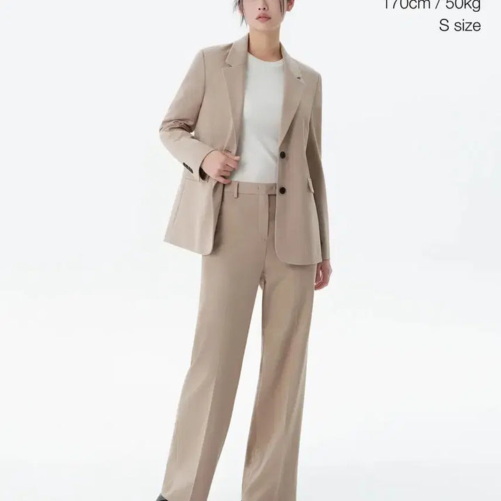 [BUNJANG] Musinsa Standard Beige Suit Setup (Jacket &amp; Pants) / 무신사 스탠다드 정장 셋업 베이지
