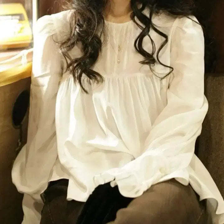 [BUNJANG] Fleta Blouse Puff Sleeve / 플레따 블라우스 (실물사진O)