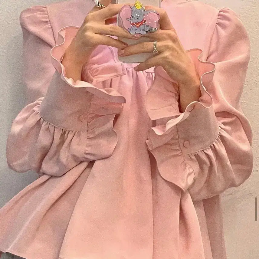 [BUNJANG] Fleta Blouse Puff Sleeve / 플레따 블라우스 (실물사진O)