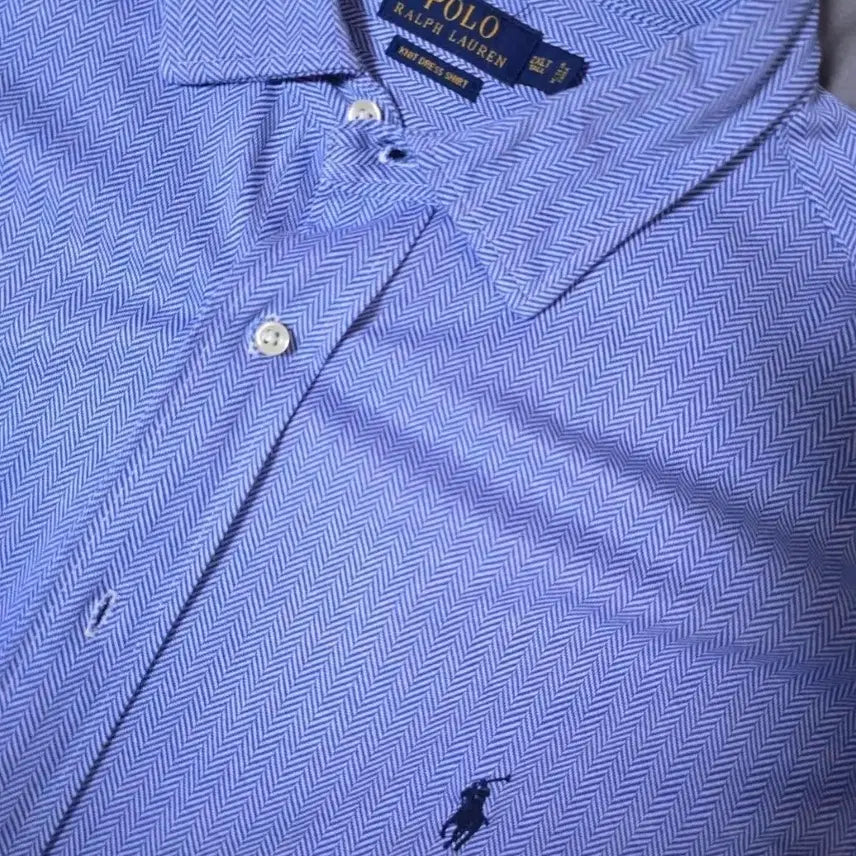 [BUNJANG] Polo Ralph Lauren Herringbone Knit Shirt / 폴로 랄프로렌 헤링본 니트셔츠