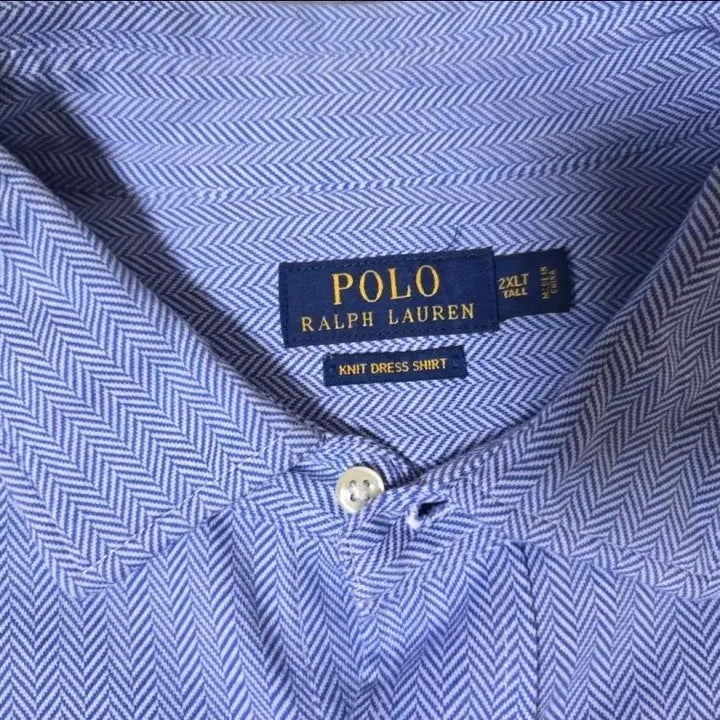 [BUNJANG] Polo Ralph Lauren Herringbone Knit Shirt / 폴로 랄프로렌 헤링본 니트셔츠