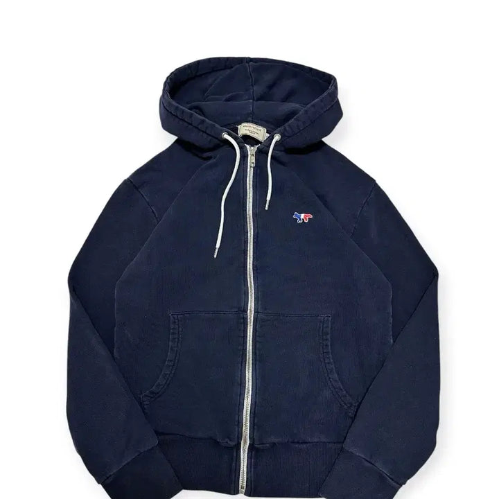 [BUNJANG] Maison Kitsuné Fox Logo Navy Hoodie / 메종키츠네 폭스 네이비 후드집업