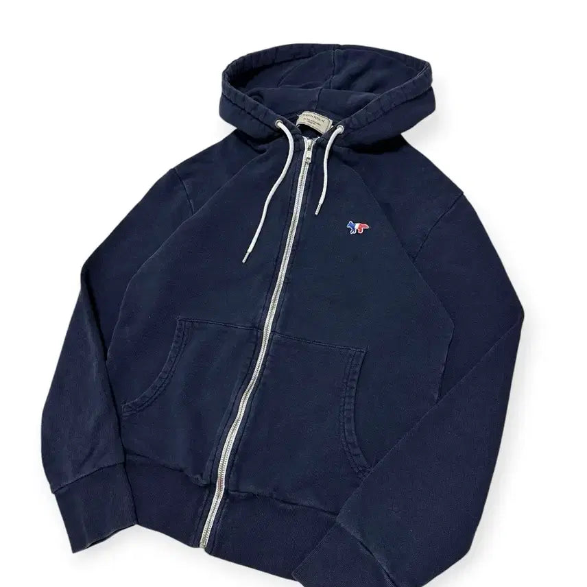 [BUNJANG] Maison Kitsuné Fox Logo Navy Hoodie / 메종키츠네 폭스 네이비 후드집업