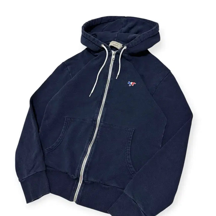 [BUNJANG] Maison Kitsuné Fox Logo Navy Hoodie / 메종키츠네 폭스 네이비 후드집업