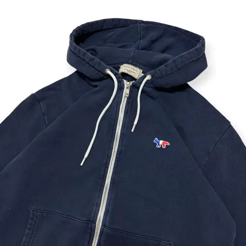 [BUNJANG] Maison Kitsuné Fox Logo Navy Hoodie / 메종키츠네 폭스 네이비 후드집업