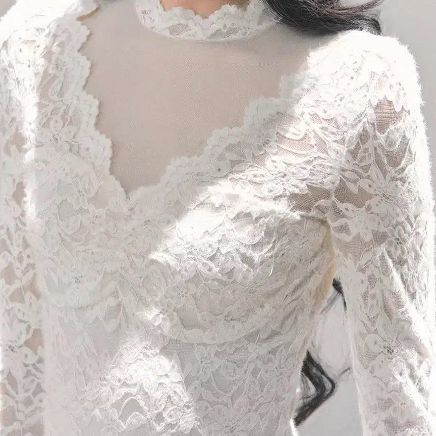 [BUNJANG] Xiaoyeyan White Lace Dress / 샤오예얀 화이트 레이스 원피스