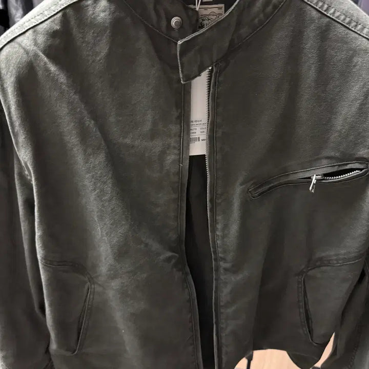 [BUNJANG] Miloh Vintage Cotton Cafe Racer Jacket Washed Khaki / [M] 밀로 - 빈티지 코튼 카페 레이서 자켓 [워시드 카키] [새상품]