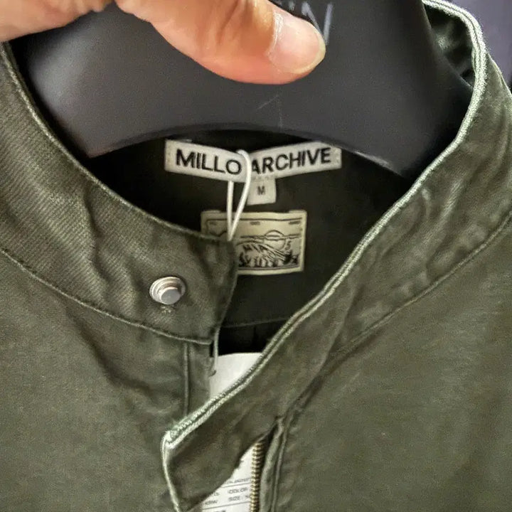 [BUNJANG] Miloh Vintage Cotton Cafe Racer Jacket Washed Khaki / [M] 밀로 - 빈티지 코튼 카페 레이서 자켓 [워시드 카키] [새상품]