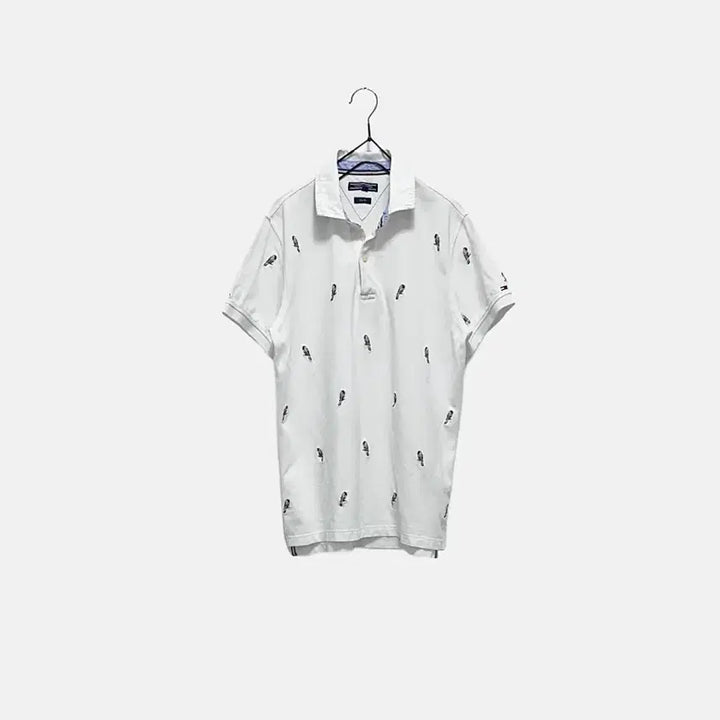[BUNJANG] Tommy Hilfiger Parrot Embroidery Short Sleeve Polo Slim Fit / 타미힐피거 앵무새 자수 반팔 카라티 슬림핏 피케셔츠 폴로티