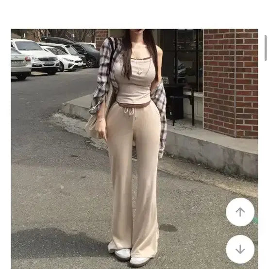 [BUNJANG] Bootcut Pants and Camisole Set / 부츠컷+나시세트