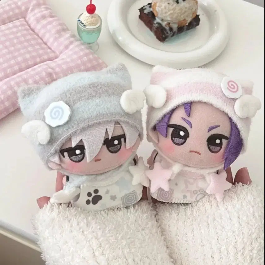 [BUNJANG] 10cm Doll Clothes Bundle (Angel Kitty Pink &amp; Blue) / 일괄) 10cm 인형옷 엔젤키티 핑크 블루 10깅 누이 의상