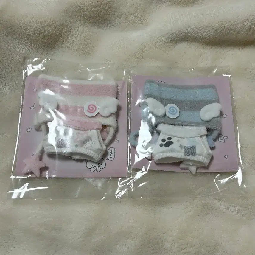 [BUNJANG] 10cm Doll Clothes Bundle (Angel Kitty Pink &amp; Blue) / 일괄) 10cm 인형옷 엔젤키티 핑크 블루 10깅 누이 의상