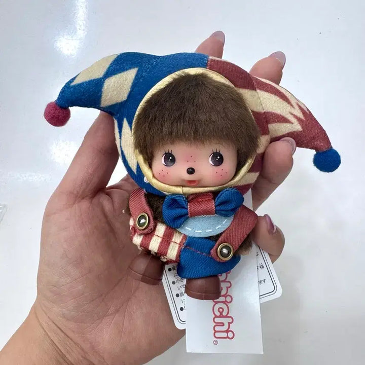 [BUNJANG] Bebichichi Pierrot Custom Monchhichi Keyring / 베비치치 남아 삐에로 커스텀 몬치치키링