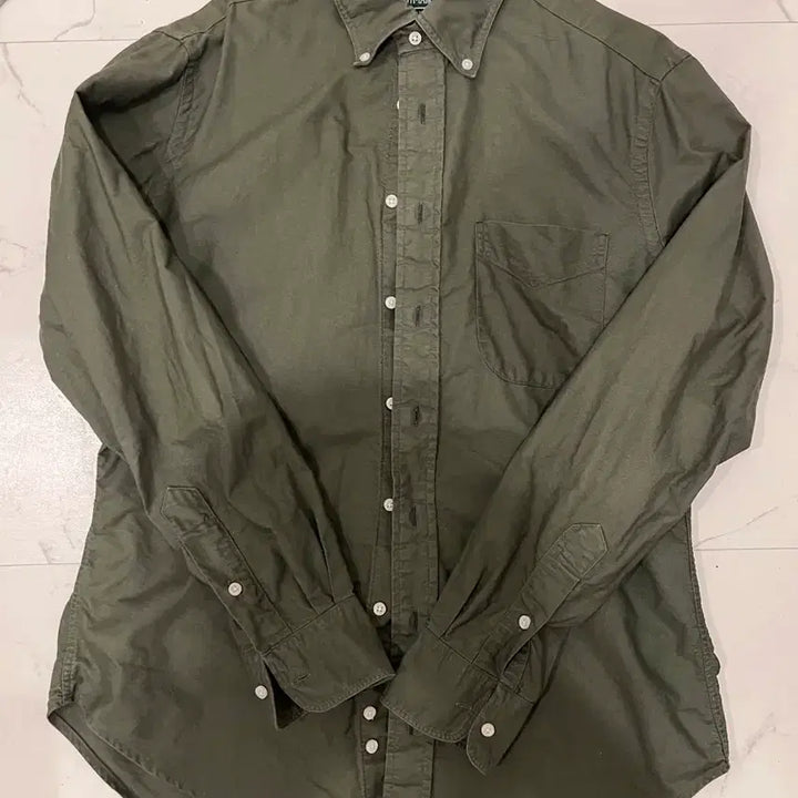 [BUNJANG] Jitman Vintage Oxford Shirt Olive / 짓먼빈티지 옥스포드셔츠 올리브