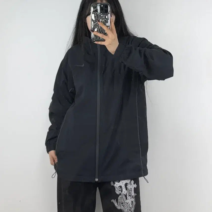 [BUNJANG] Nike Golf Storm-FIT Zip-Up Windbreaker Black / 나이키 골프 스톰핏 바람막이 집업 블랙 E103