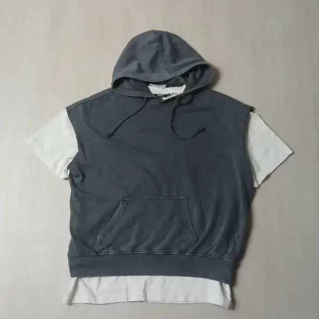 [BUNJANG] Vintage Hooded Cotton Vest / 빈티지 후드면조끼