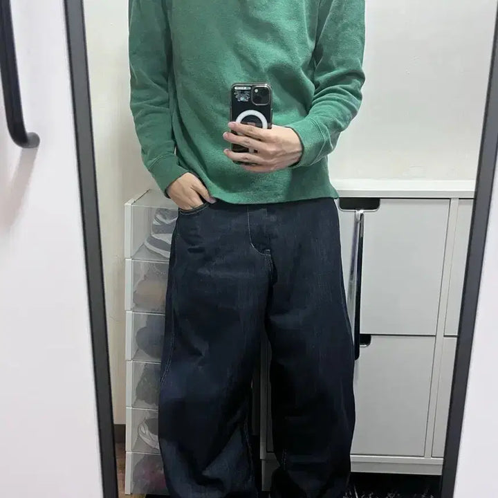 [BUNJANG] Polo Ralph Lauren Green Half-Zip Knit M / 폴로 랄프로렌 그린 하프집업