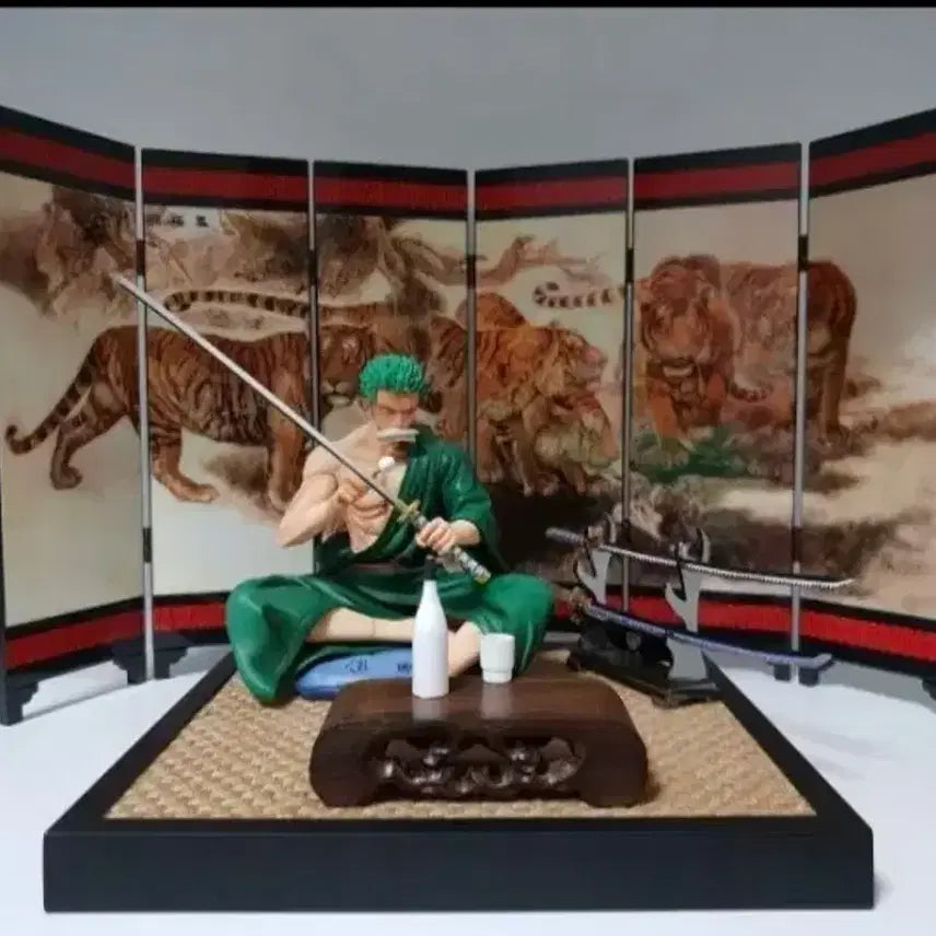 [BUNJANG] SOC Zoro Tiger Folding Screen Diorama Full Set Figure / 원피스 피규어 SOC조로 호랑이 병풍 디오라마 풀세트 팝니다