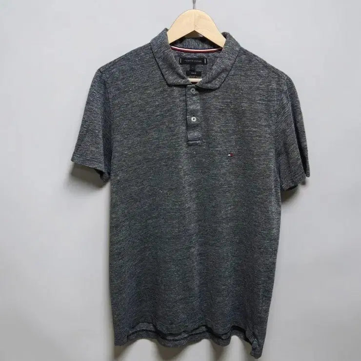 [BUNJANG] Tommy Hilfiger Linen Blend Short Sleeve Polo Shirt / 100~105 TOMMY 타미 힐피거 반팔 카라티 린넨