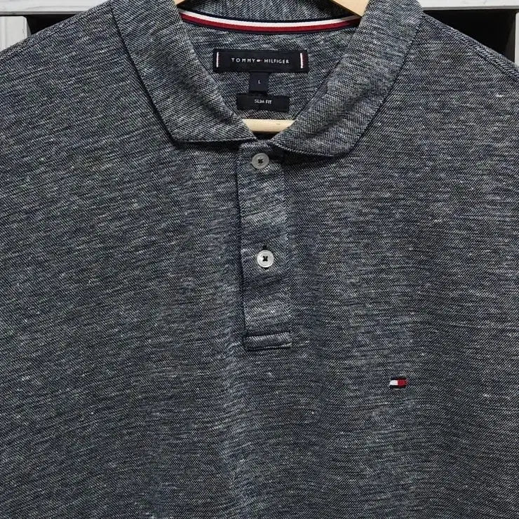 [BUNJANG] Tommy Hilfiger Linen Blend Short Sleeve Polo Shirt / 100~105 TOMMY 타미 힐피거 반팔 카라티 린넨