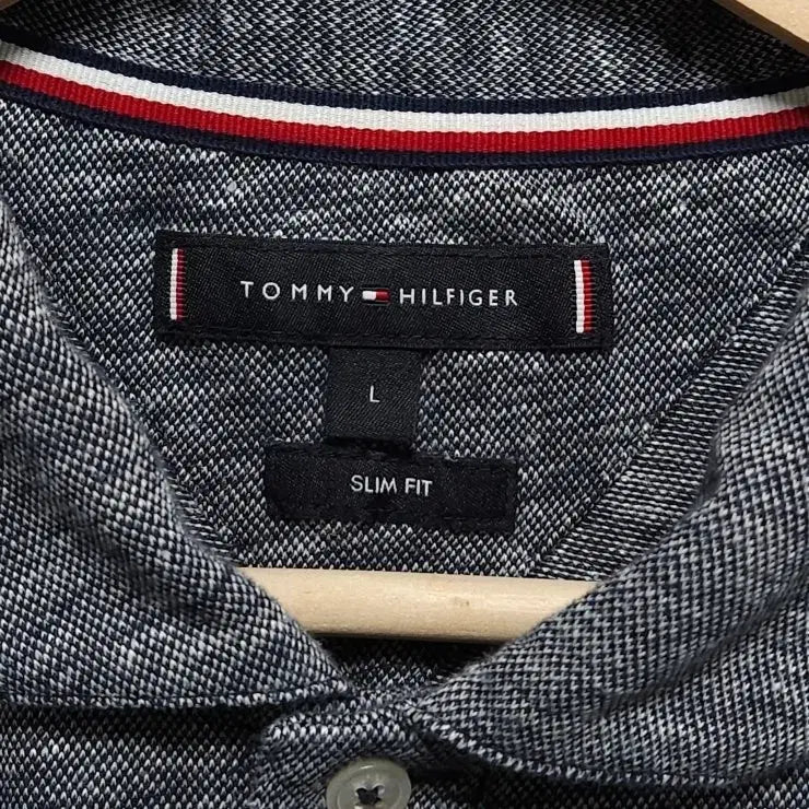 [BUNJANG] Tommy Hilfiger Linen Blend Short Sleeve Polo Shirt / 100~105 TOMMY 타미 힐피거 반팔 카라티 린넨