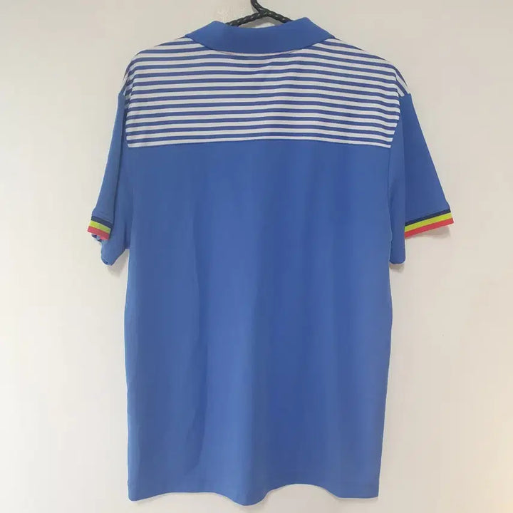 [BUNJANG] LOWE ALPINE Blue Stripe Short Sleeve Polo T-Shirt Size 100 / 로우알파인 블루 스트라이프 반팔 폴로티100