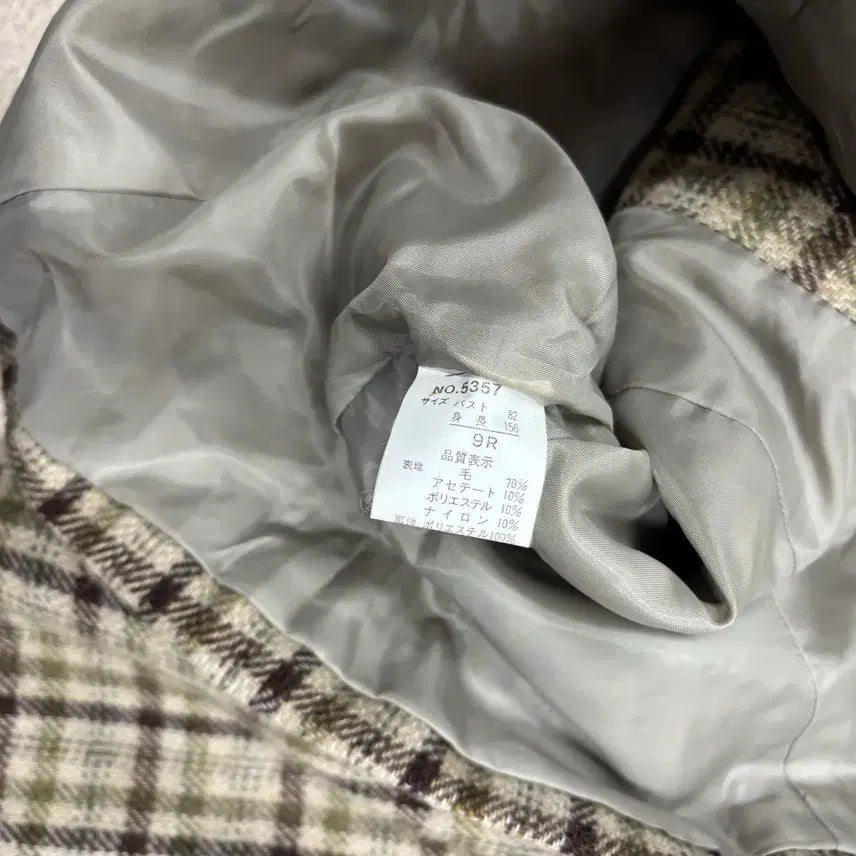 [BUNJANG] Vintage Japanese Check Wool Jacket / 일본 빈티지 체크 울 자켓