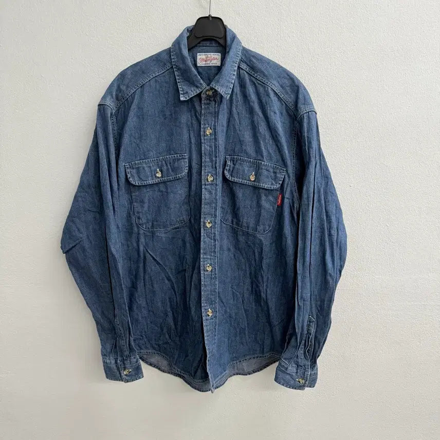 [BUNJANG] Wrangler Two Pocket Western Denim Shirt / 랭글러 투 포켓 웨스턴 데님 셔츠