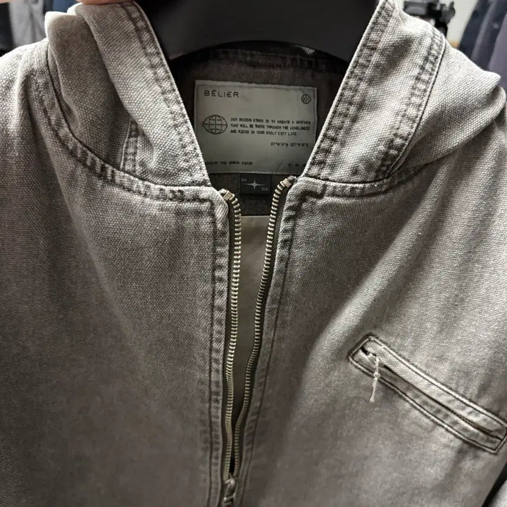 [BUNJANG] Belliere Garcon Denim Hoodie Jumper Vintage Brown / [4/100] 벨리에 - 가르송 데님 후디 점퍼 빈티지브라운 [새상품]
