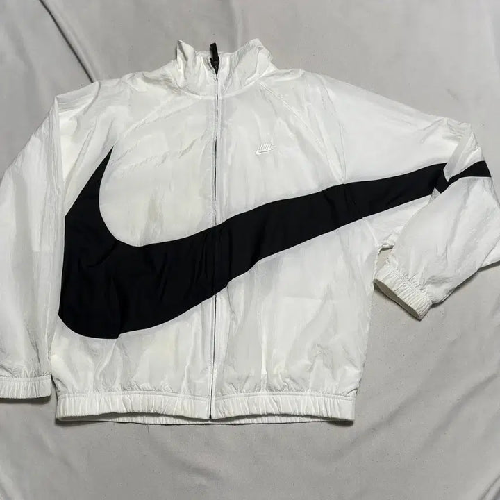 [BUNJANG] Nike Black Big Swoosh White Windbreaker Jacket XXL / 나이키 블랙 빅스우시 화이트 바람막이 XXL