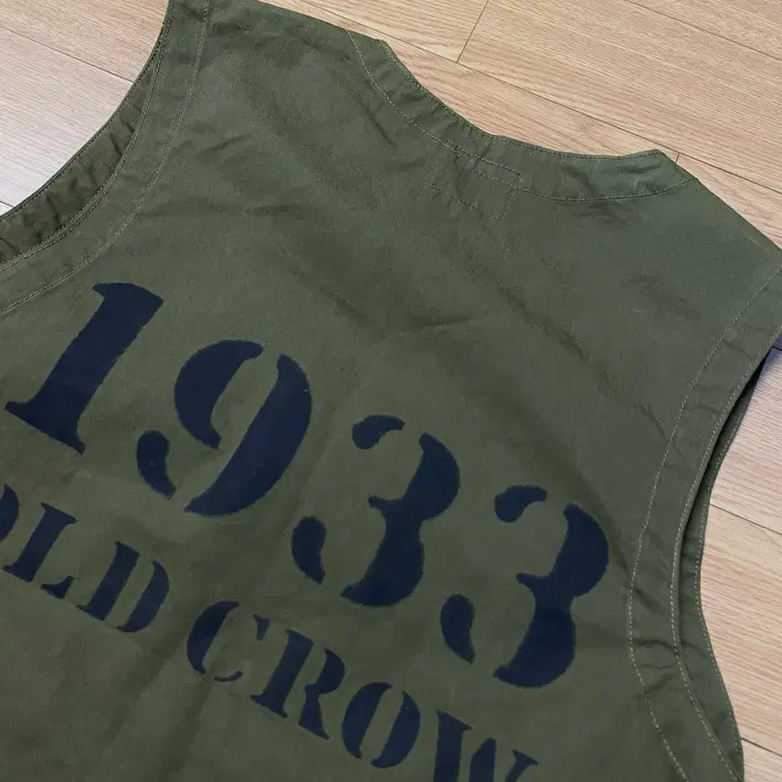 [BUNJANG] Gladhand Old Crow Leather Patch Military Vest XL / (XL) 글래드핸드 올드크로우 레더패치 밀리터리 베스트 / 프리휠러스