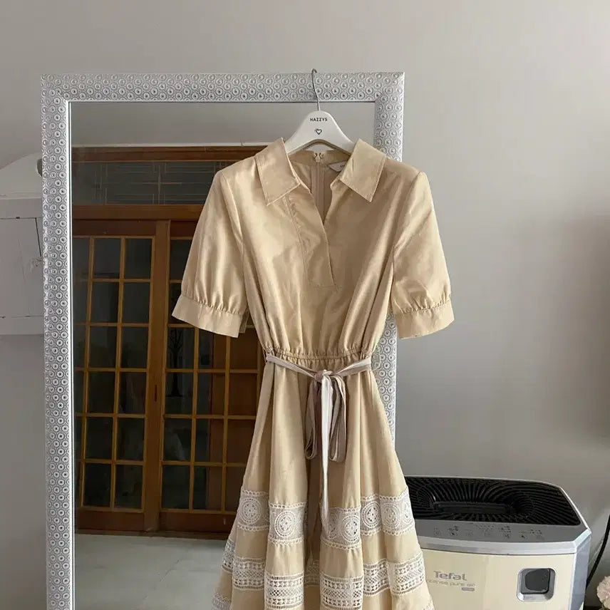 [BUNJANG] MAJE Satin Shirring Dress / 55 샤틴 바스락 여신 원피스. 마쥬.산드로.레니본.럭키슈에뜨.모조에스핀