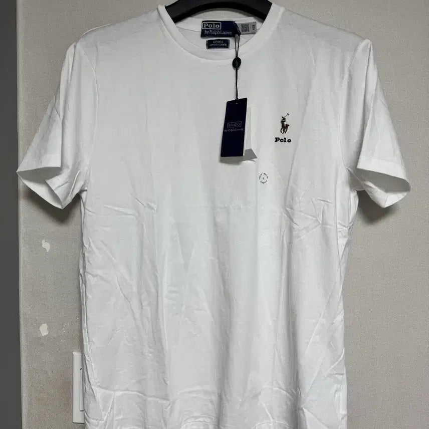 [BUNJANG] Polo Ralph Lauren White Collection Custom Fit Logo T-Shirt / 폴로 랄프 로렌 White Collection 커스텀 핏 로고 티셔츠