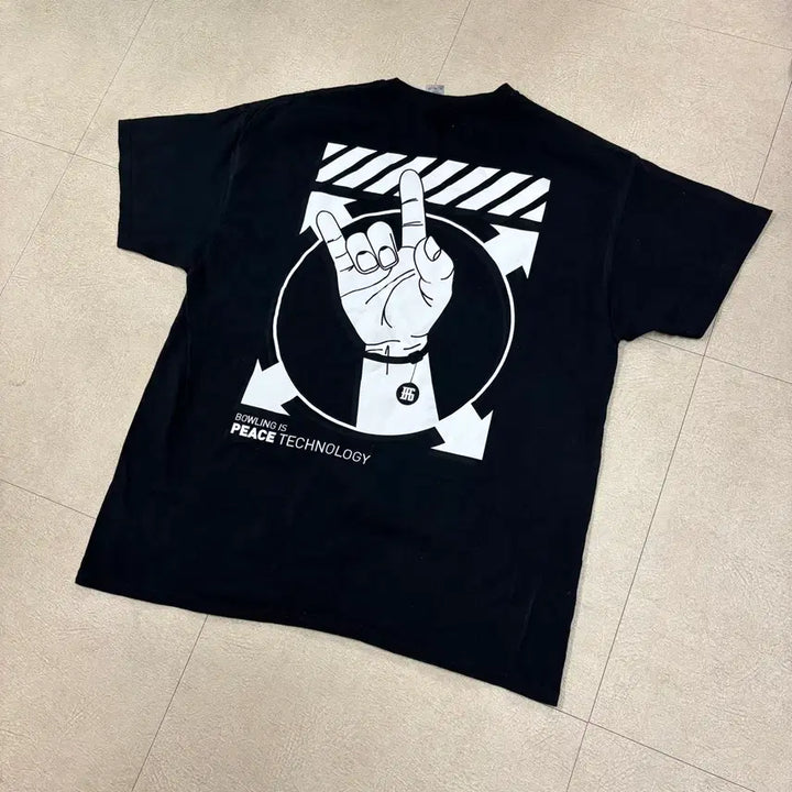 [BUNJANG] Vintage Printed Black T-Shirt / 빈티지 프린팅 블랙 티셔츠