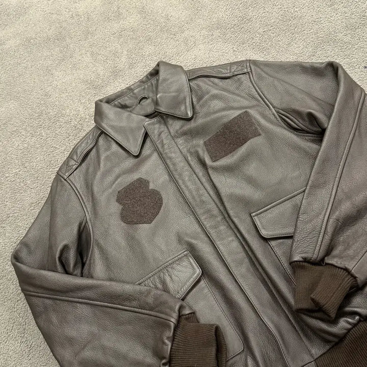 [BUNJANG] Dark Horse A2 Leather Jacket / [정품/M] 송탄다크호스 소가죽 블러드 칫 a2 자켓