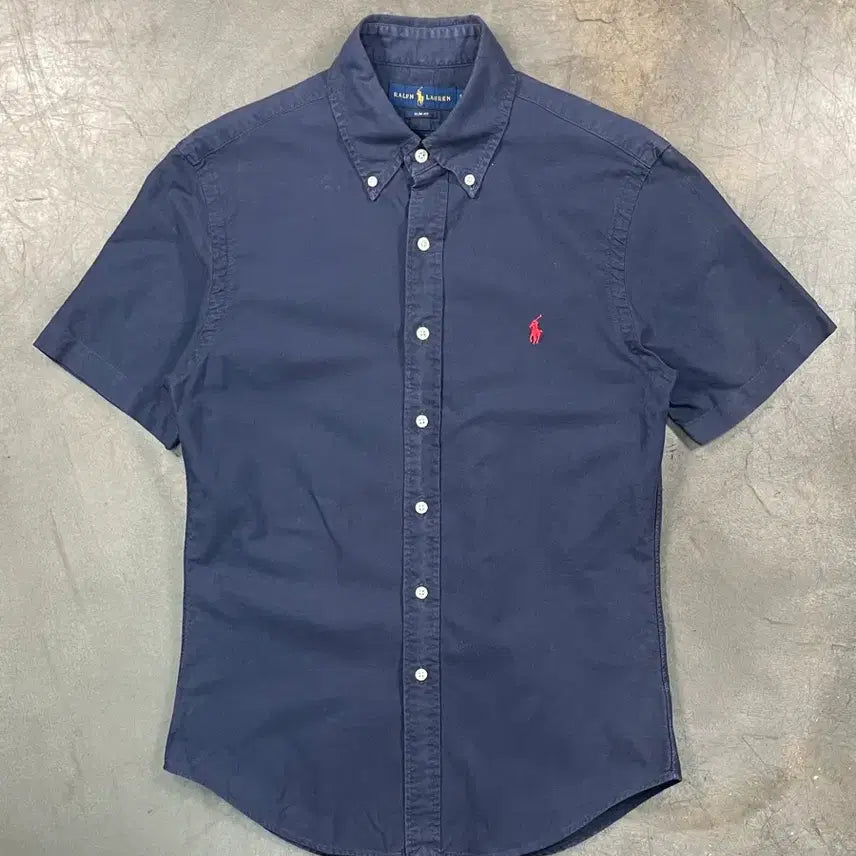 [BUNJANG] Polo Ralph Lauren Solid Half Sleeve Shirt / 폴로 솔리드 반팔 셔츠