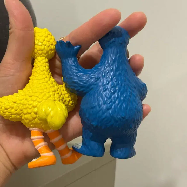 [BUNJANG] Sesame Street Cookie Monster &amp; Big Bird Figure Bundle Set / 세서미 쿠키몬스터 빅버드 피규어 일괄