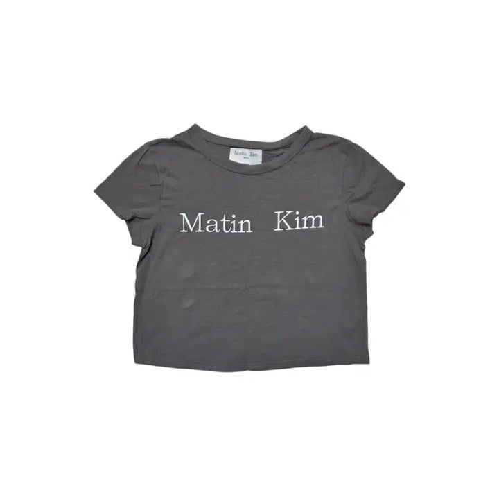 [BUNJANG] Martin Kim Logo Crop Short-Sleeve T-Shirt / Martin Kim 마뗑킴 로고 크롭 반팔 티셔츠