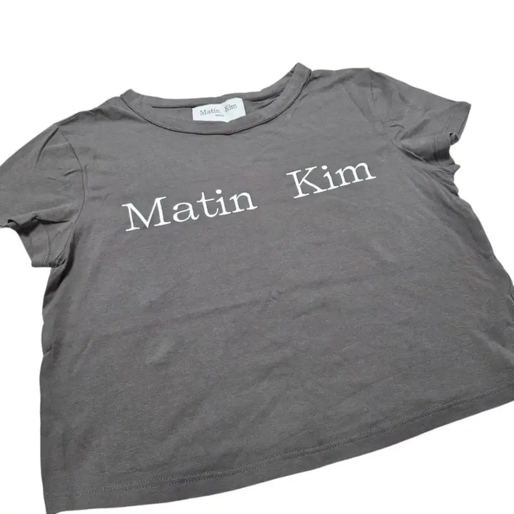 [BUNJANG] Martin Kim Logo Crop Short-Sleeve T-Shirt / Martin Kim 마뗑킴 로고 크롭 반팔 티셔츠