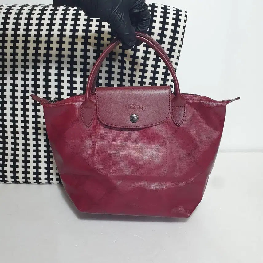 [BUNJANG] Longchamp Logo Pattern Small Tote Bag / 정품 ㅡ롱샴 ㅡ로고패턴 ㅡ스몰.토트백