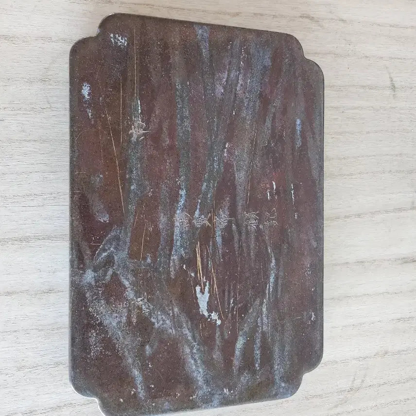 [BUNJANG] Antique Tray with Blue Pattern / 동 수반