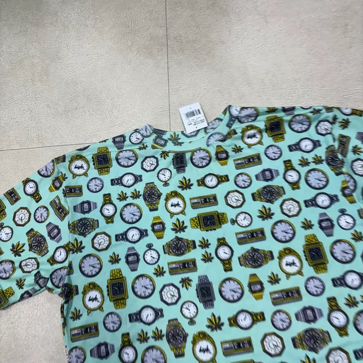 [BUNJANG] Vintage Pattern Mint T-Shirt / Usa빈티지 패턴 민트 티셔츠