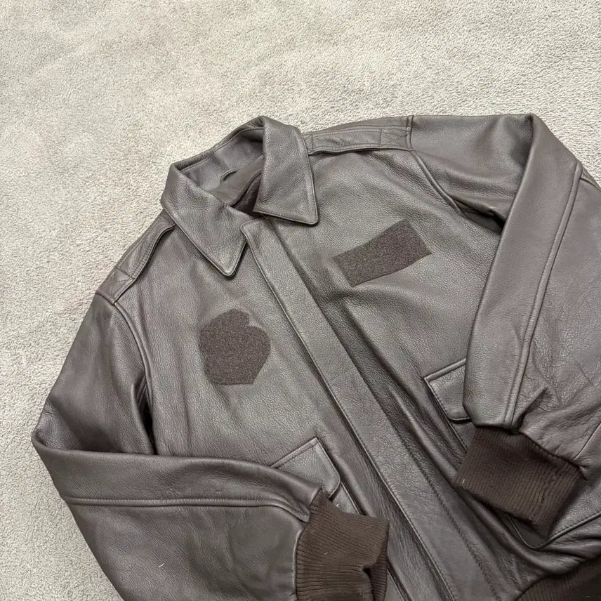 [BUNJANG] Authentic Songtan Dark Horse Cowhide Leather Jacket / [정품/L] 송탄다크호스 소가죽 블러드 칫 a2 자켓