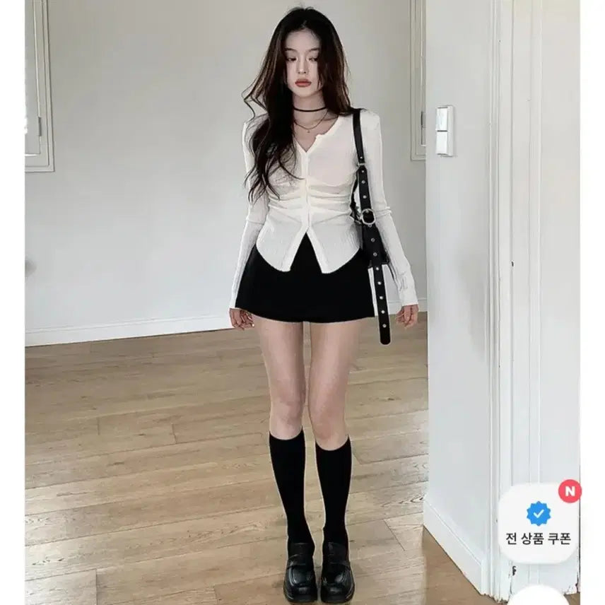 [BUNJANG] Wrap Skirt Shorts with Side Slit / 옆트임 랩 치마바지 봄 여름 가을 미니 스커트 숏팬츠 반바지 블랙