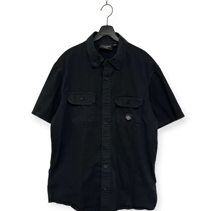 [BUNJANG] Harley-Davidson Big Logo Black Short Sleeve Shirt / 할리데이비슨 빅로고 블랙 반팔 셔츠