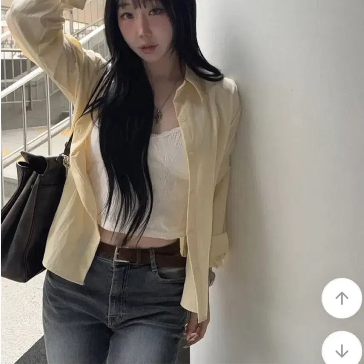 [BUNJANG] Hobby Unni Custom Made Long Sleeve Shirt Butter / 하비언니 