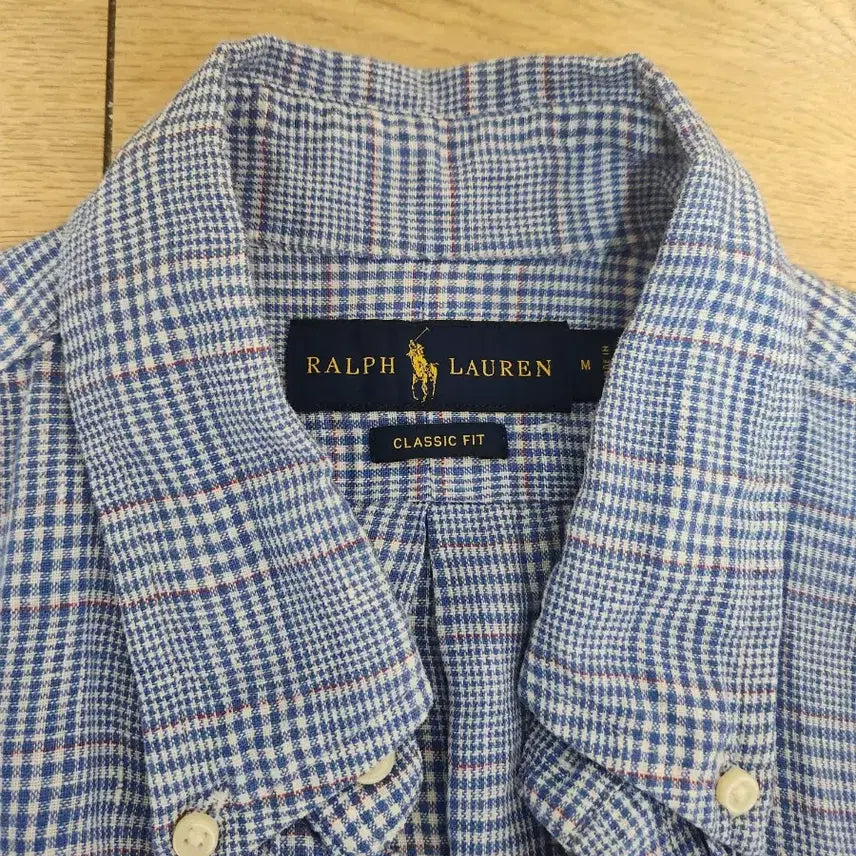 [BUNJANG] Polo Ralph Lauren Linen Checkered Shirt (Classic Fit, M) / 폴로 린넨 셔츠